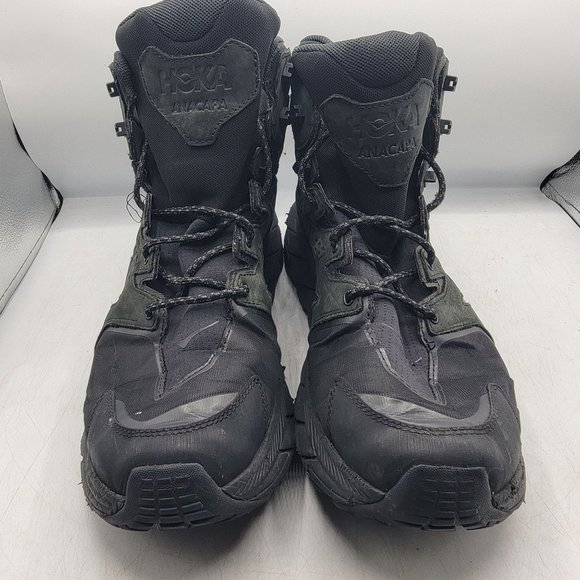 Hoka Anacapa Mid GTX Mens 11 Black Athletic Hiking Boots Vibram Soles 1122018 main image 10